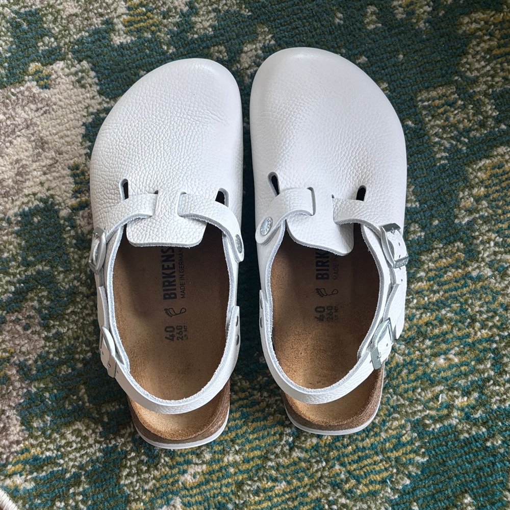 Birkenstock White Leather Sandals
